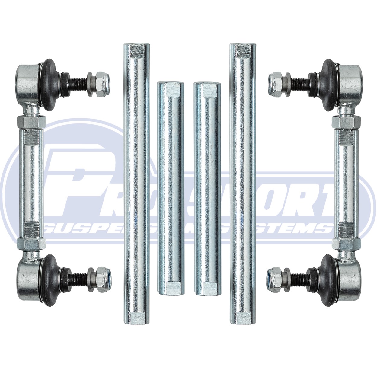 A set of Prosport Front Adjustable Drop Links for Ford Escort Mk3, Mk4, Mk5, Mk6 / Orion Mk1, Mk2, Mk3 - 1990-1998